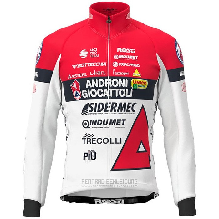 2021 Fahrradbekleidung Androni Giocattoli Wei Rot Trikot Langarm und Tragerhose - zum Schließen ins Bild klicken